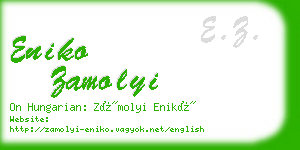 eniko zamolyi business card
